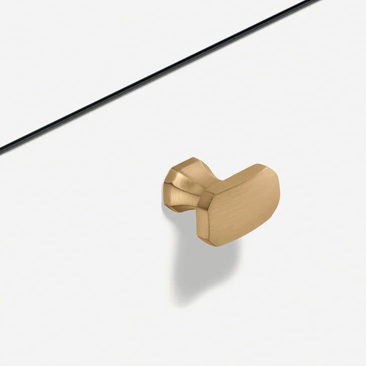 Häfele Möbelknopf H2185 aus Metall, Edelstahl-Optik 36 x 31 mm
