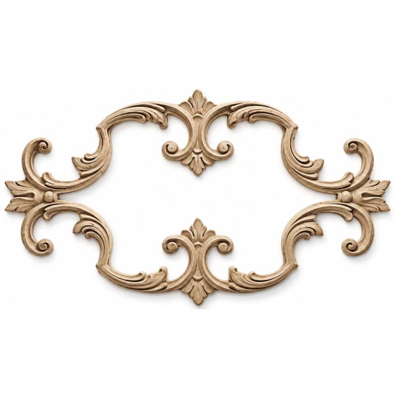 Gedotec Ornamente aus Holzpaste, Modell 25 Maße: 220 x 130 mm