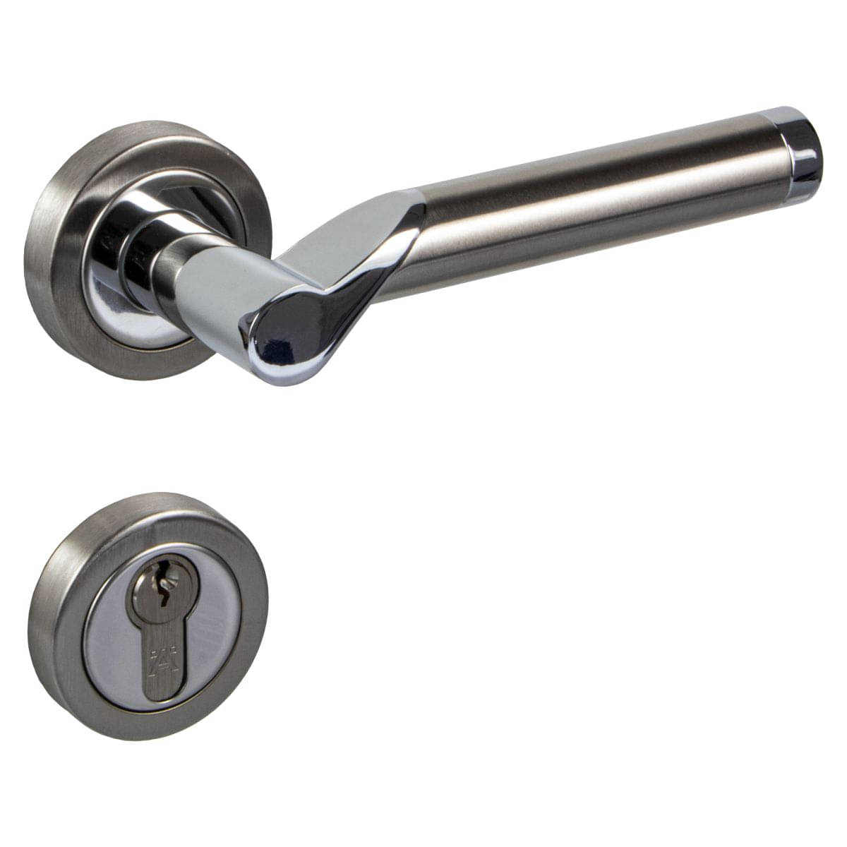 Türdrücker MIRAGE aus Edelstahl gebürstet / verchromt PZ