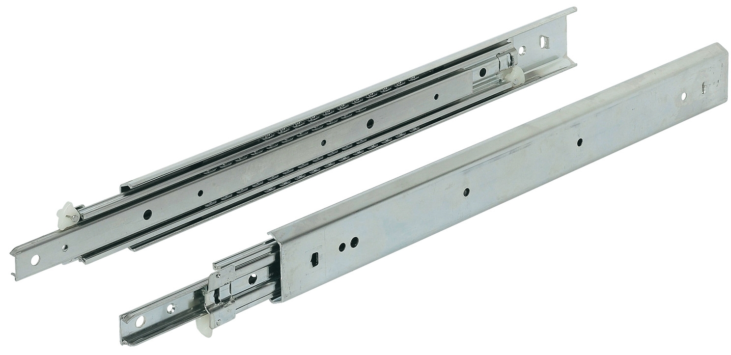 Häfele ball-bearing slide full extension drawer slides out on both sides load capacity up to steel side mounting, 800 mm / 815 mm / 100 kg