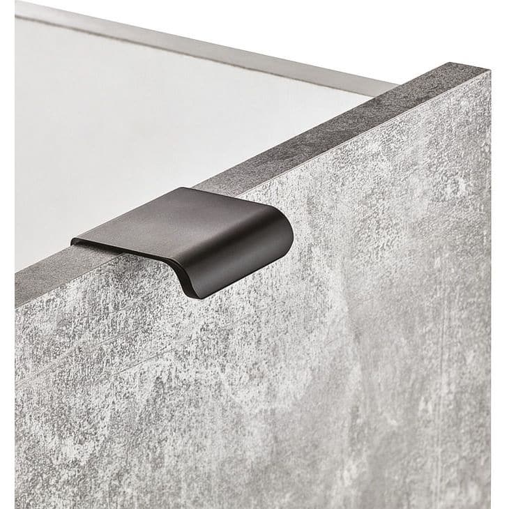 Häfele Kantengriff H2550 aus Aluminium, Schwarz matt BA 32 mm