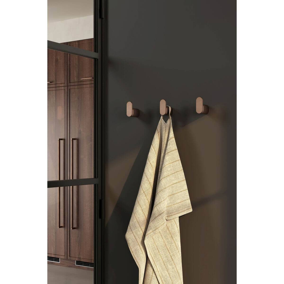 Viefe Garderobenhaken BROOKLYN aus Metall, 15 x 35 mm Bronze gebürstet | Bronze gebürstet