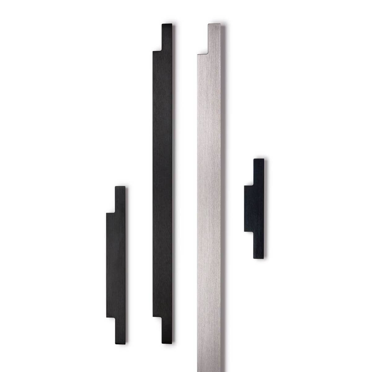 Viefe Griffleiste LINEAR aus Aluminium, Edelstahl-Optik - 147 mm
