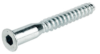 Conector de una pieza Häfele Confirmat cabeza avellanada para taladro Ø 5 mm acero con hexágono interior SW4 galvanizado