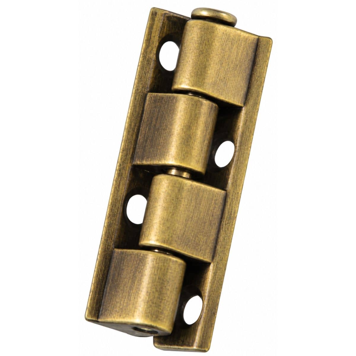 Gedotec Aufschraubscharnier BRUNHILD aus Metall, 40 x 54 mm Messing antik