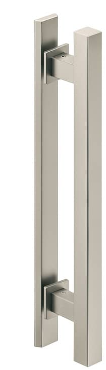 Stangengriff eckig einseitig aus Aluminium Edelstahl-Optik