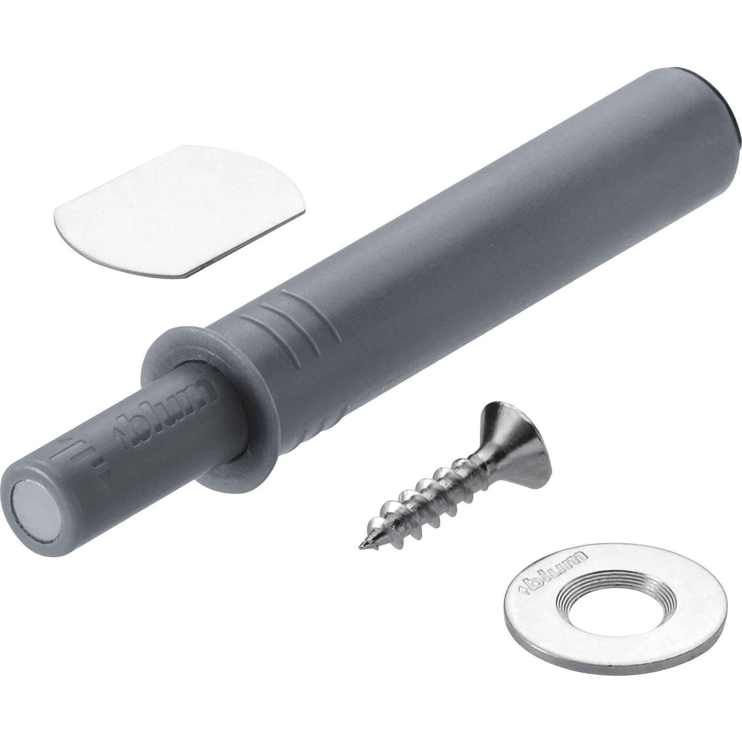 Blum Tip-On Druckschnäpper Öffnungsunterstützung Kurzversion Mit Magnet, Tip-On Seidenweiß Kurzversion