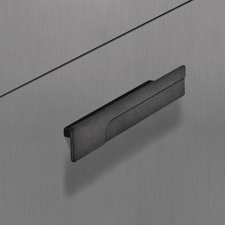 Häfele Möbelgriff H2195 aus Metall, Zinn dunkel BA 64 mm Länge 124 mm