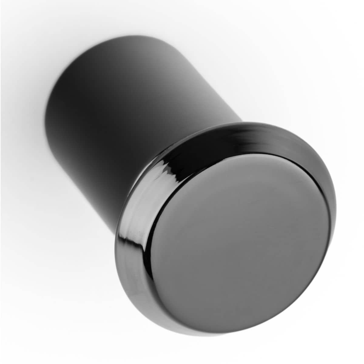 Viefe Möbelknopf FASE aus Aluminium, Ø 23 mm - Titanschwarz poliert (PVD)