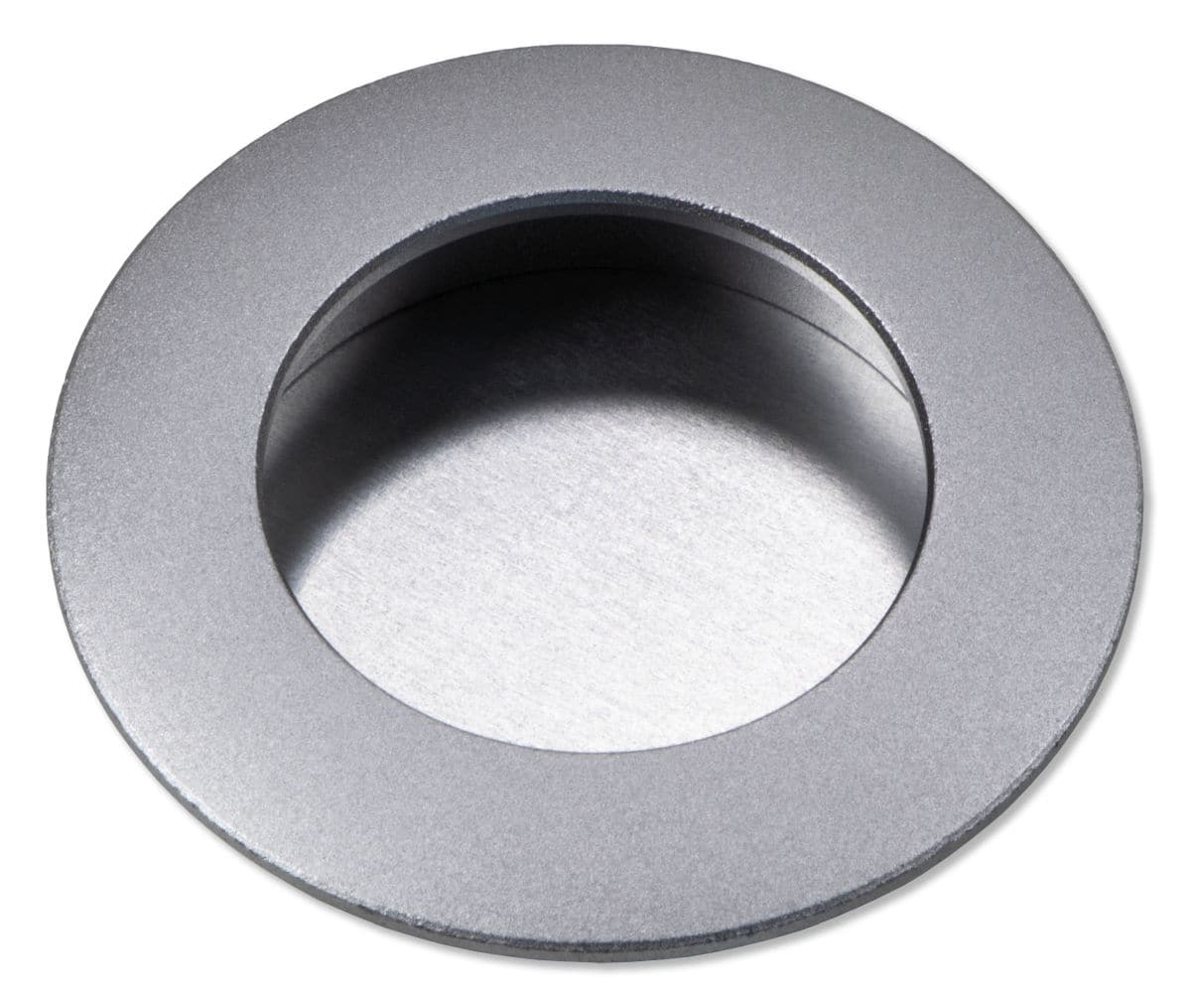 Häfele poignée coquille en aluminium ronde à coller argent, Ø 50 mm