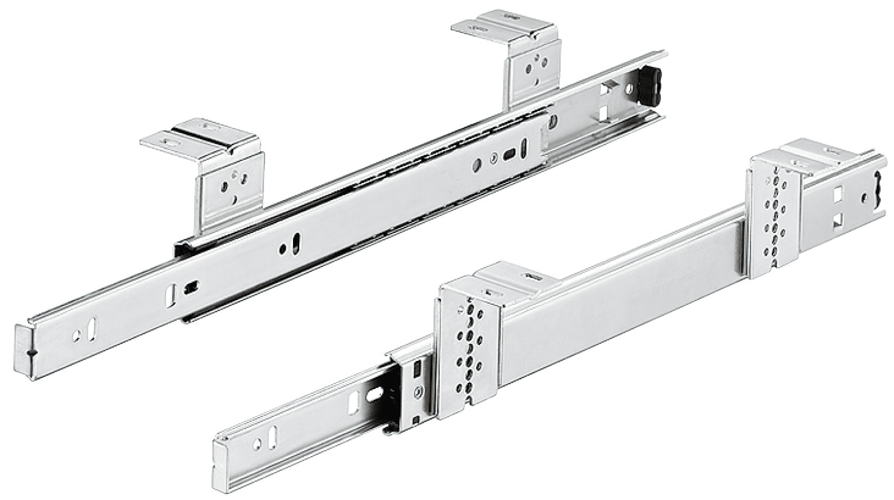 Häfele Schubladenschiene Teilauszug Accuride 2109 Tragkraft bis 34 kg Stahl seitliche Montage, 300 mm / 205 mm / 216 mm