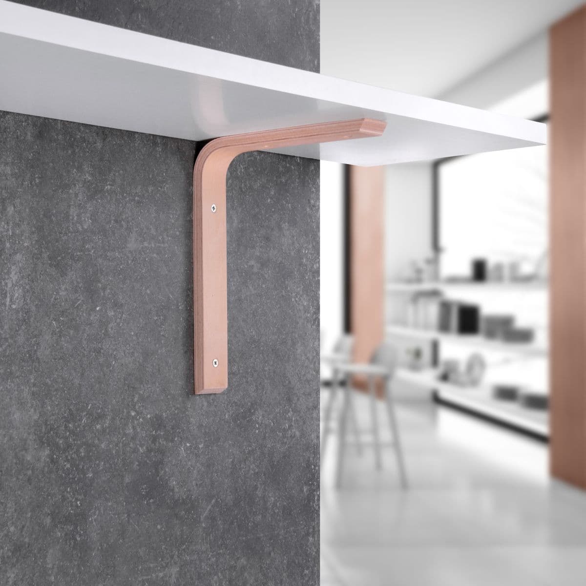Soporte de madera para baldas Domax COUNTRY, capacidad de carga hasta 80 kg, 250 x 200 mm