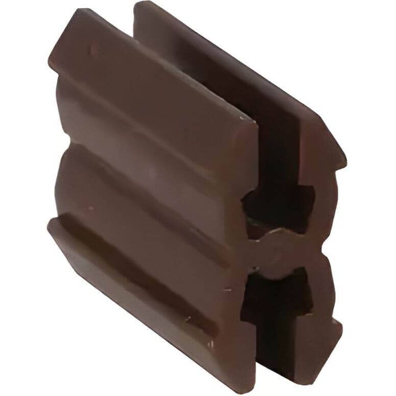 Siso Clip-Verbinder Schwalbenschwanz aus Kunststoff braun