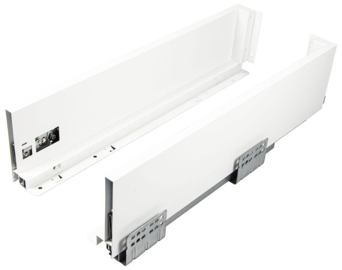 Gedotec Schubkasten-Garnitur BOXY Zargen Set Zargenhöhe 88 mm mit Dämpfung, Länge 300 mm - weiß