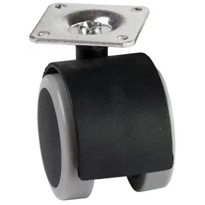 Siso Möbelrolle LECCO aus Kunststoff mit Anschraubplatte aus Stahl, Ø 50 mm mit Abdeckung