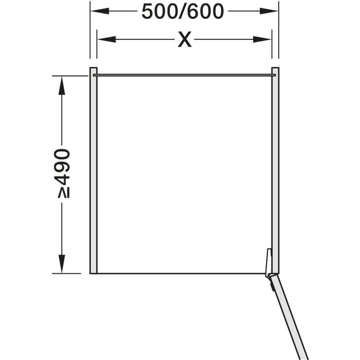 Häfele Hochschrank Innenauszug UTENSIO ST10 PLUS DELUXE PANTRY mit 5 Tablaren und Türregal, Anthrazit 125 kg Korpusbreite 600 mm lichte Korpushöhe ab 1675 mm
