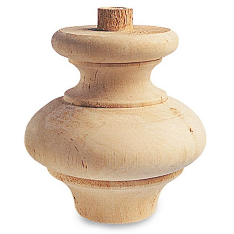 Gedotec Möbelfuß KATHARINA aus Holz mit Holzdübel, Ø 53 - 118 mm