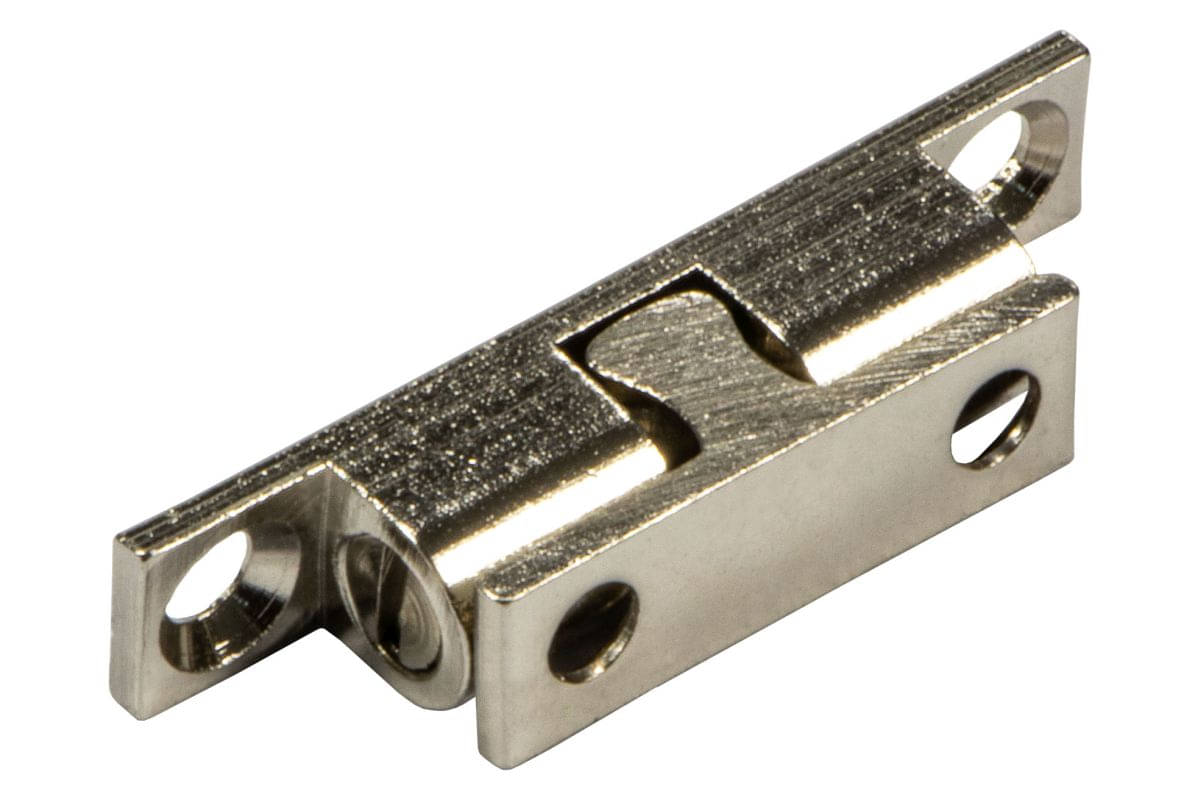 Doppel-Kugelschnapper aus Messing verstellbar vernickelt matt 43 mm