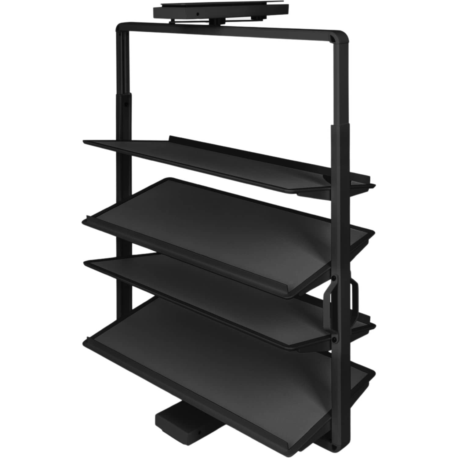 Gedotec Schuhschrankauszug aus Stahl 180° drehbar, Höhe 770 - 920 mm Schwarz