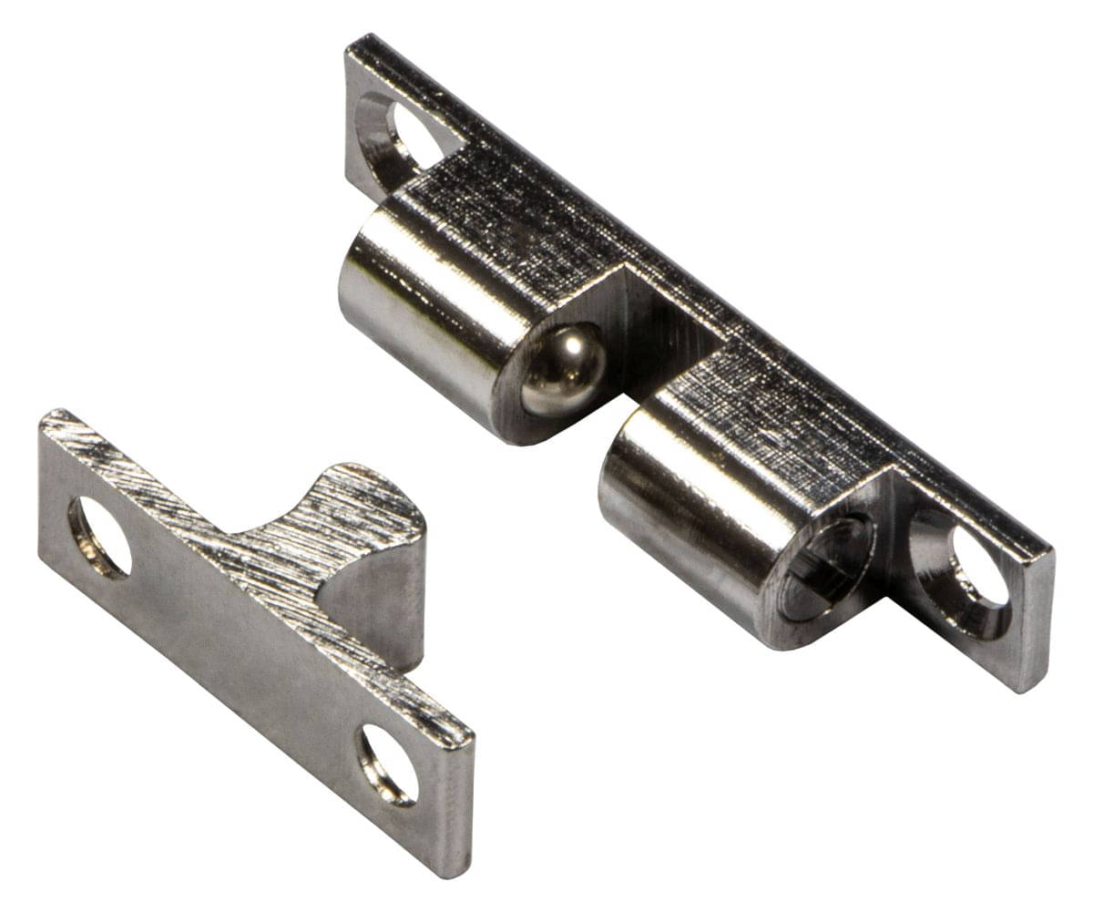 Doppel-Kugelschnapper aus Messing verstellbar verchromt poliert 43 mm