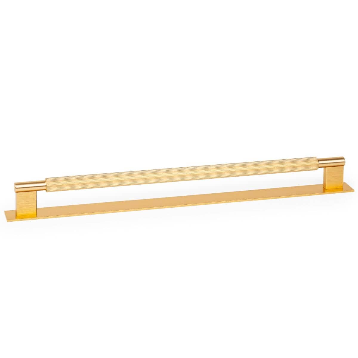 Maniglia per mobili Viefe ARPA PLATE in alluminio, 320 mm - ottone spazzolato scuro