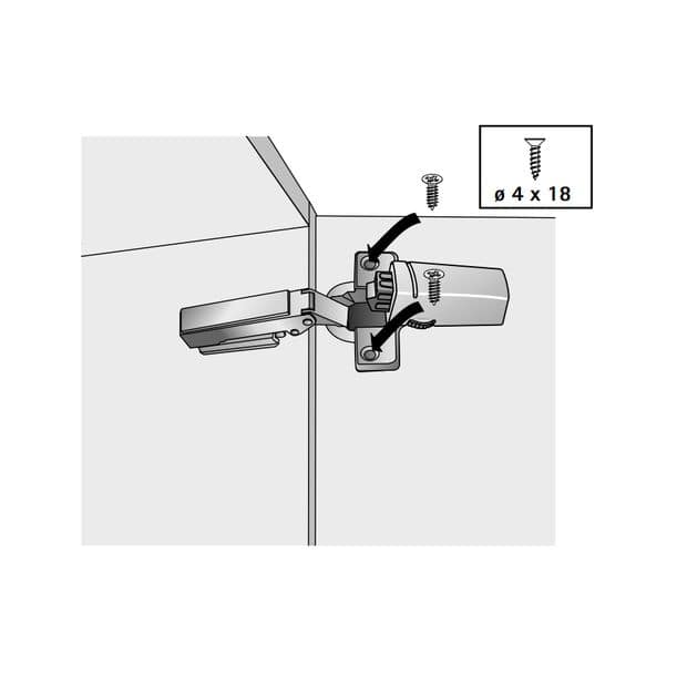 Hettich Scharniertopfdämpfer 9146514 Silent System für Eck,Mittel,Innenanschlag vernickelt