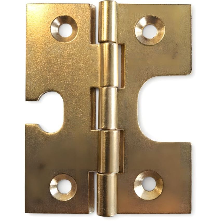Gedotec Möbelscharnier 111 aus Messing 50 x 40 mm, mit vertikaler Einstellung