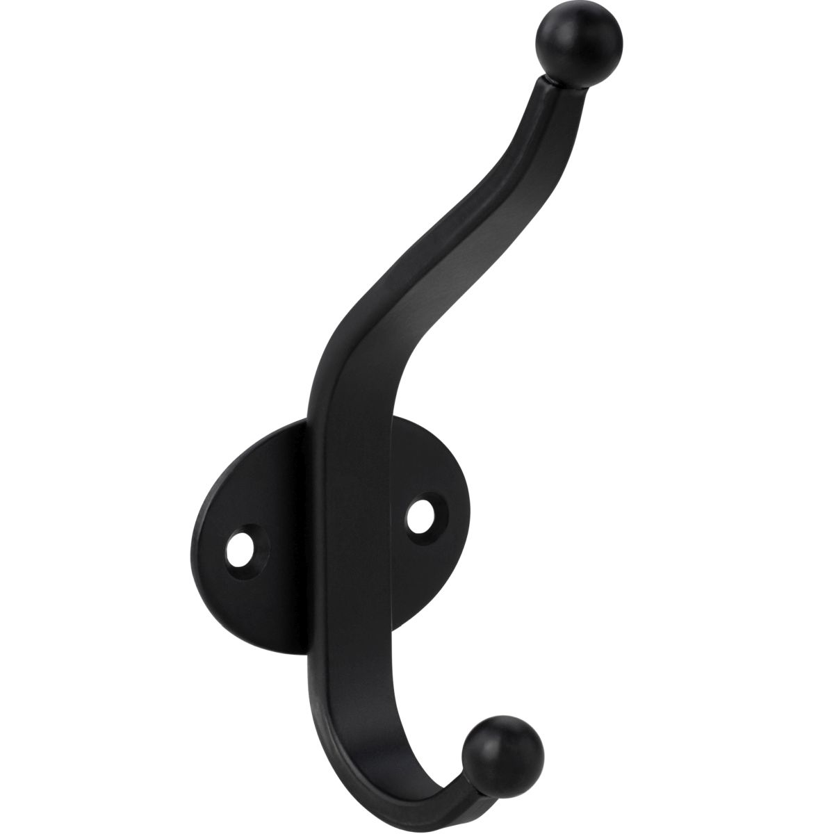 Gedotec coat hook CAMBRIDGE in black steel for screwing