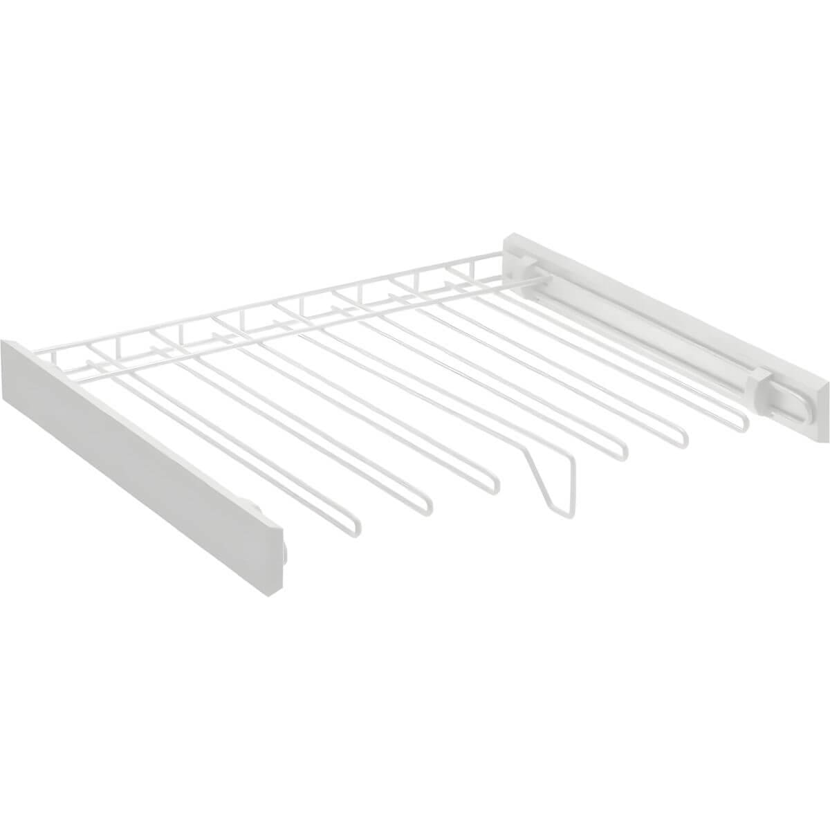 Gedotec Hosenhalter-Auszug SMART aus Stahl weiß Tiefe 460 mm, inkl. Auszugschiene