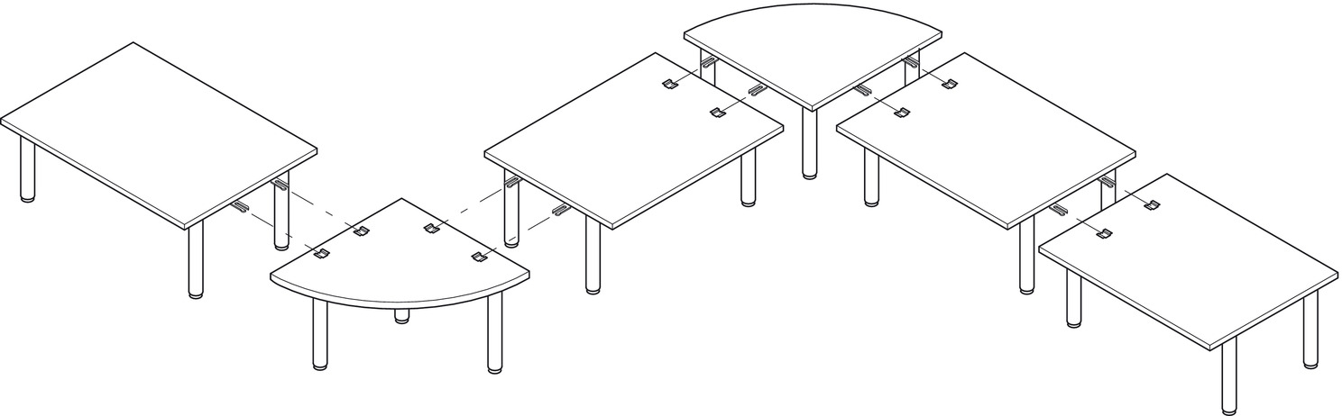 Skizze Tischplattenverbinder