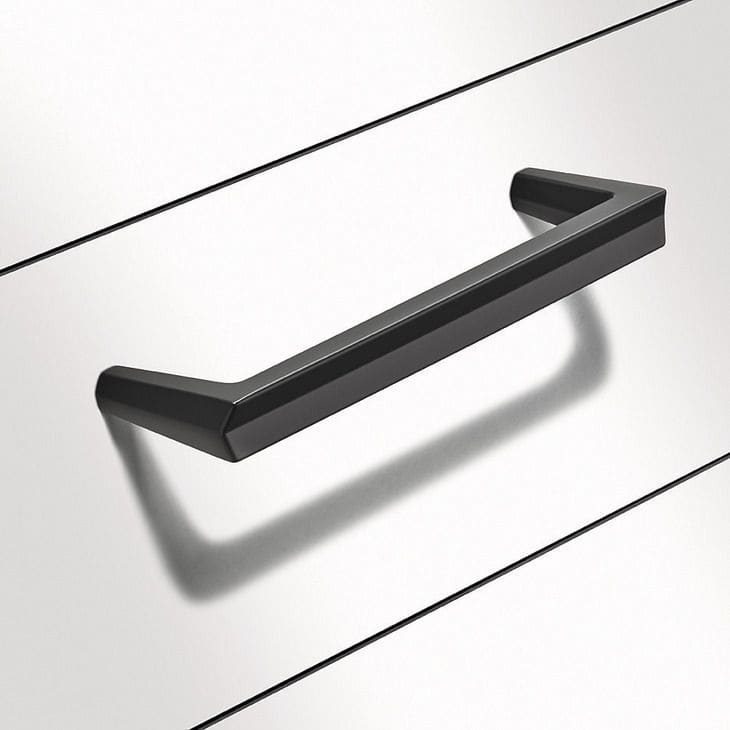 Häfele Möbelgriff H2585 aus Metall, Schwarz matt BA 96 mm