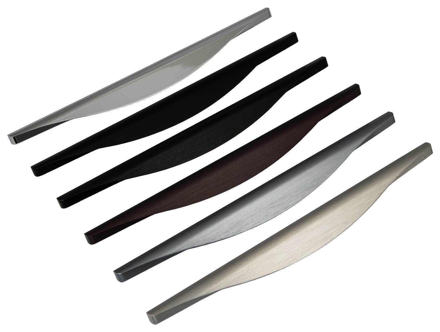 Gedotec Möbelgriff Griffleiste VIDO Küche Schubladengriff BA 192 mm Aluminium Schrankgriff, Schwarz gebürstet