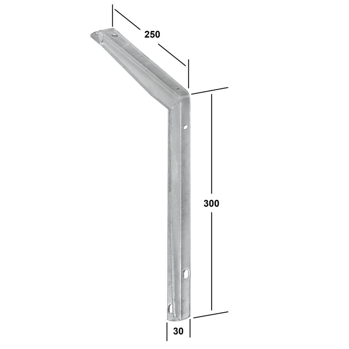 Staffa Vormann per carichi pesanti DURA in acciaio zincato a caldo, 250 x 300 mm - portata 150 kg