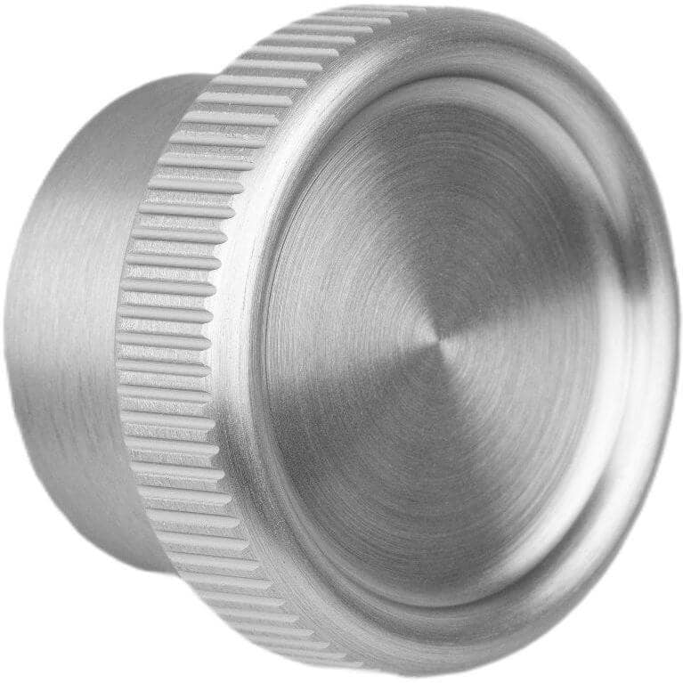 Viefe Möbelknopf BOTO aus Aluminium, Ø 45 mm - Edelstahl-Optik