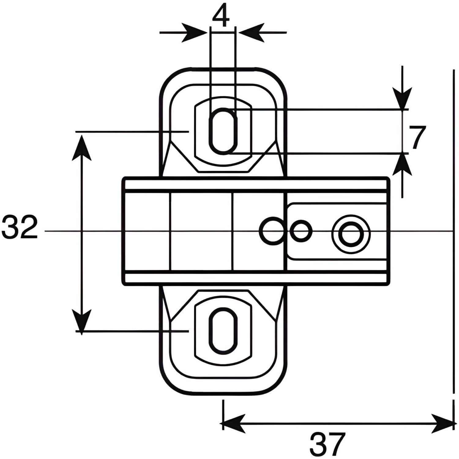 Gedotec Topfscharnier TELESE Ø 27 mm für überfälzte Türen mit sichtbarer Rolle 5,8 mm Fuge, brüniert antik