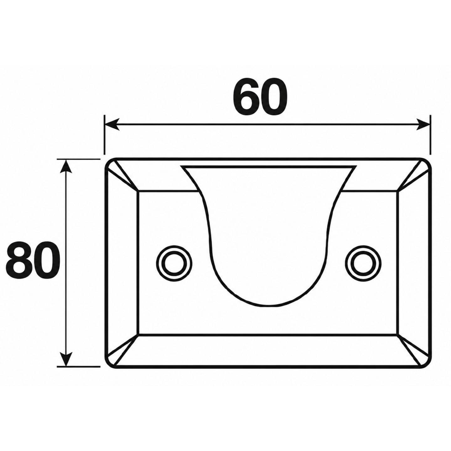Gedotec Schrankrohrlager aus Holz 80 x 60 mm für Ø 28 mm Holzstange