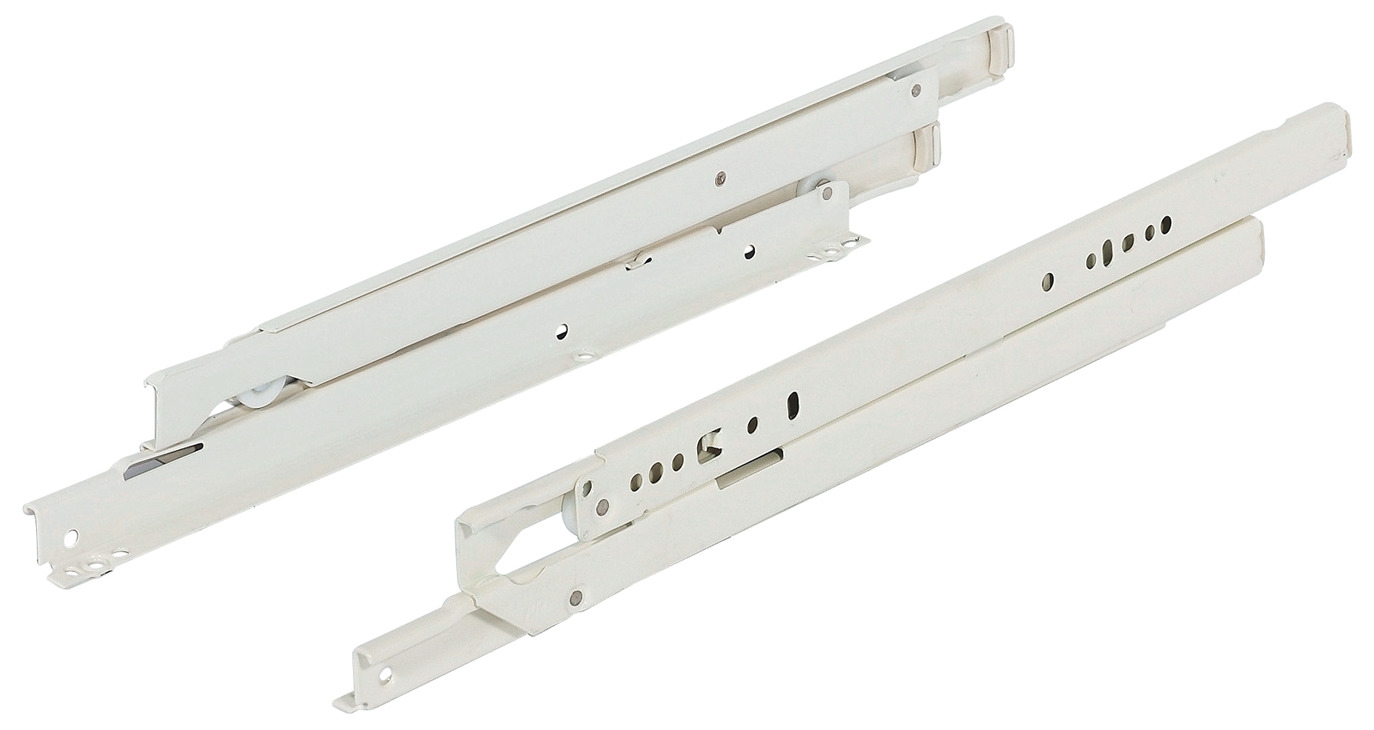 Fulterer Drawer Slides Full Extension FR6500 up to 50 kg with Roller Guide Steel Surface Mount