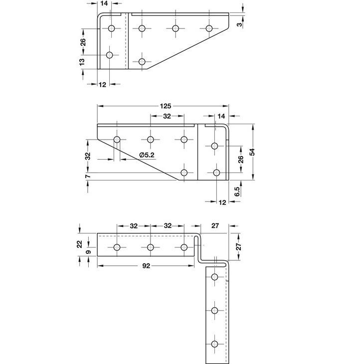 Winkelbeschlag Eckverbinder Stahl