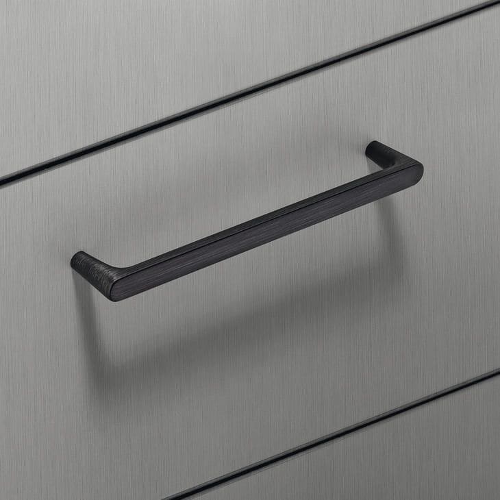 Häfele Möbelgriff H2125 aus Metall, Schwarz gebürstet - Used Look BA 96 mm