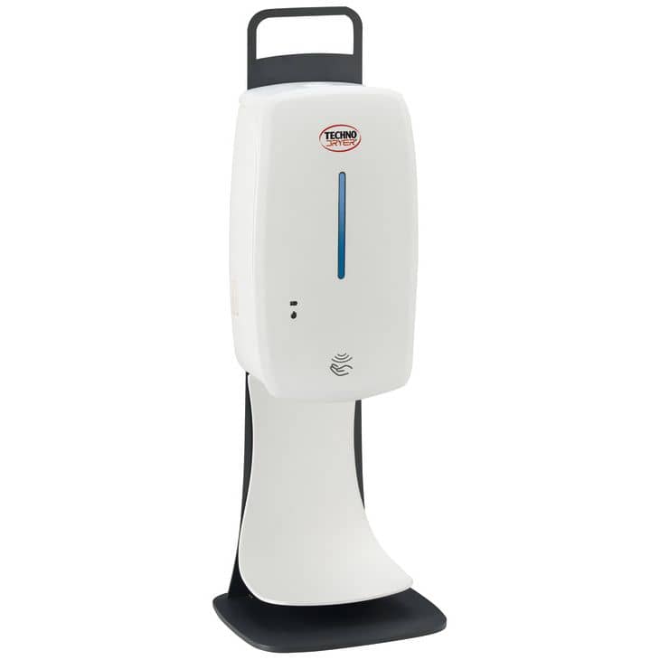 Dispensador de desinfectante Häfele para la desinfección de manos, automático, sin contacto, independiente, con soporte de mesa. Dispensador de desinfectante Häfele para la desinfección de manos, automático, sin contacto, independiente, con soporte de mesa.