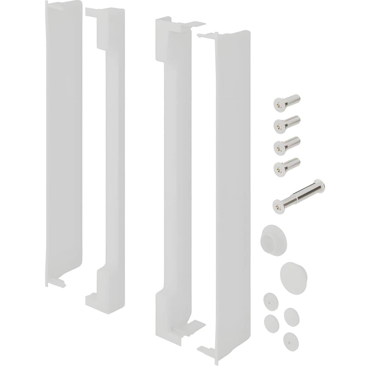Häfele Hochklappbeschlag FREE SLIM FLAP 1.12 für Korpushöhe 225 - 650 mm, zum Einlassen Weiß