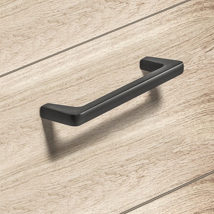 Häfele Möbelgriff H2335 aus Metall, Schwarz matt BA 96 mm