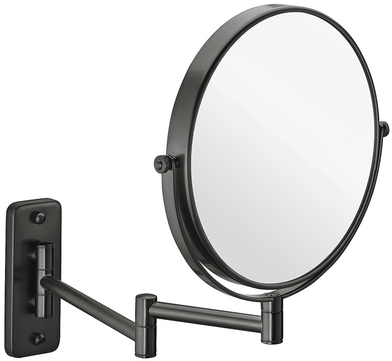 Häfele Cosmetic Mirror H1051 graphite-black round