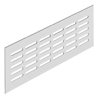 Häfele Grille de ventilation H3629 carrée aluminium argenté avec entretoises harpon