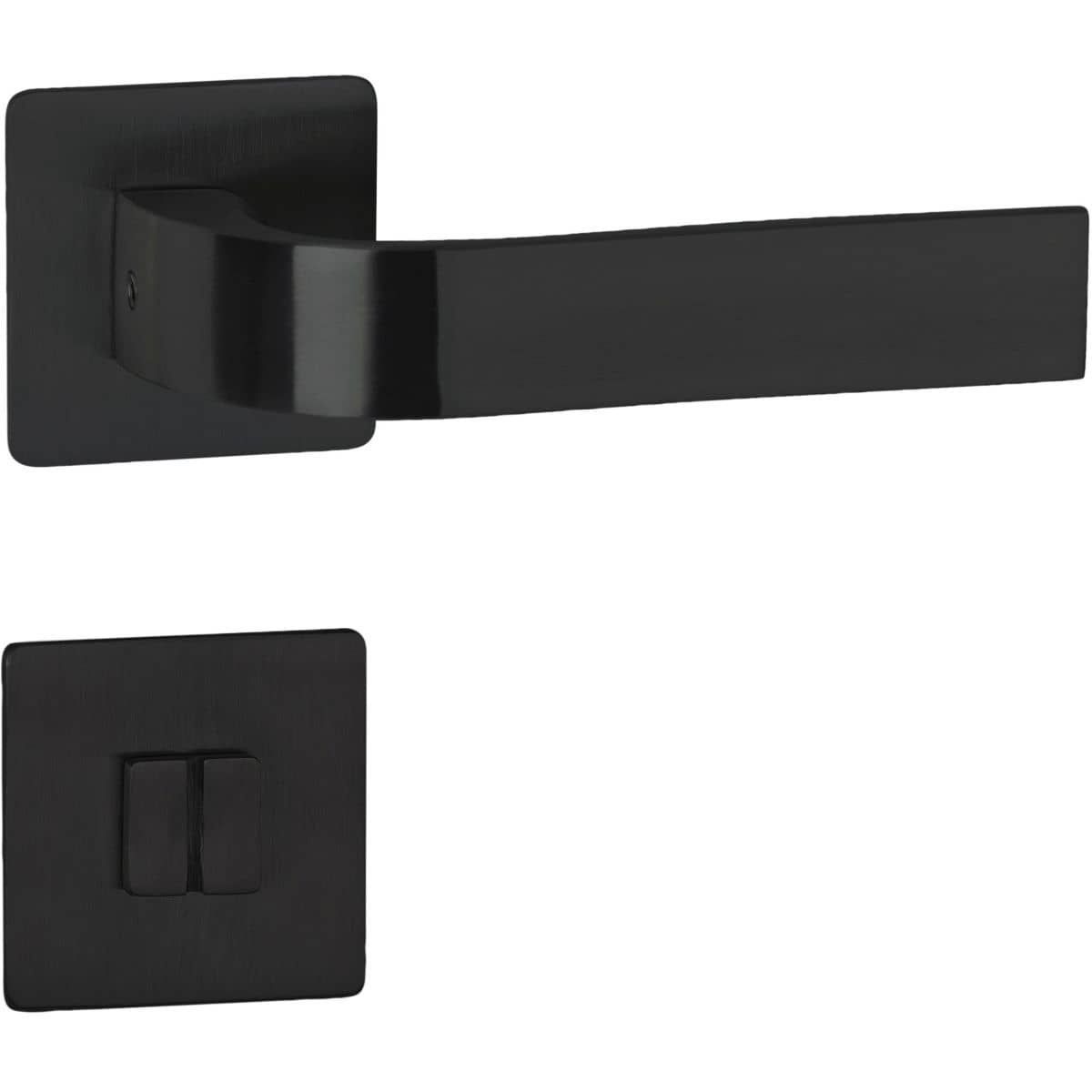 Manilla Hermat EVOLUTION de acero inoxidable, WC - baño negro mate