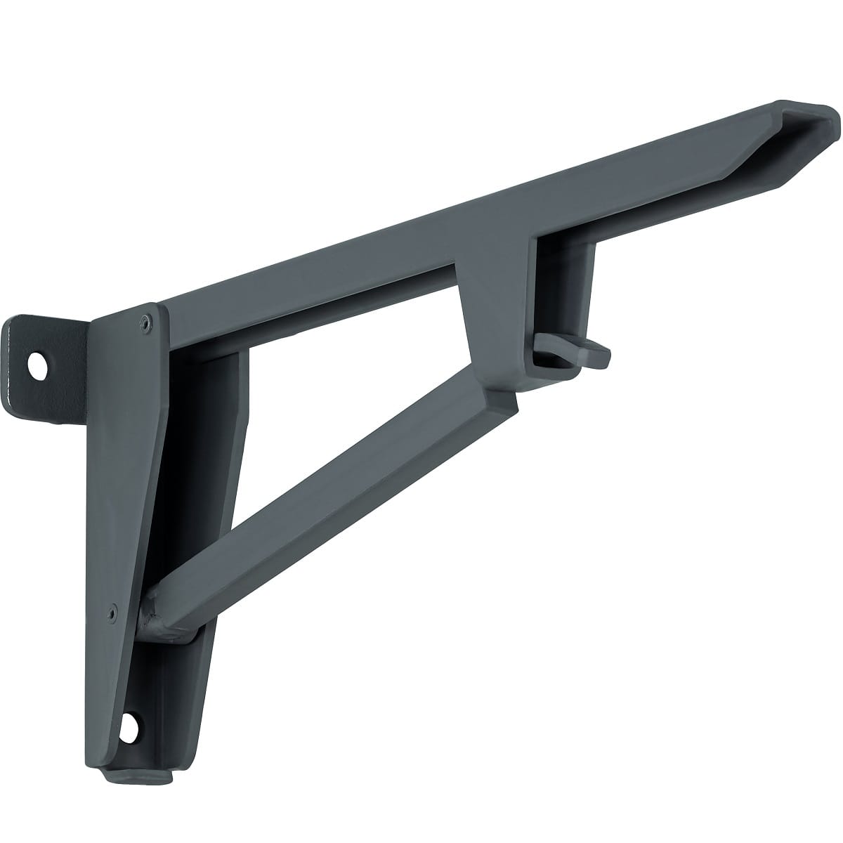 Hebgo Schwerlastkonsole aufklappbar 150 kg Klappkonsole Stahl grau, 330 mm