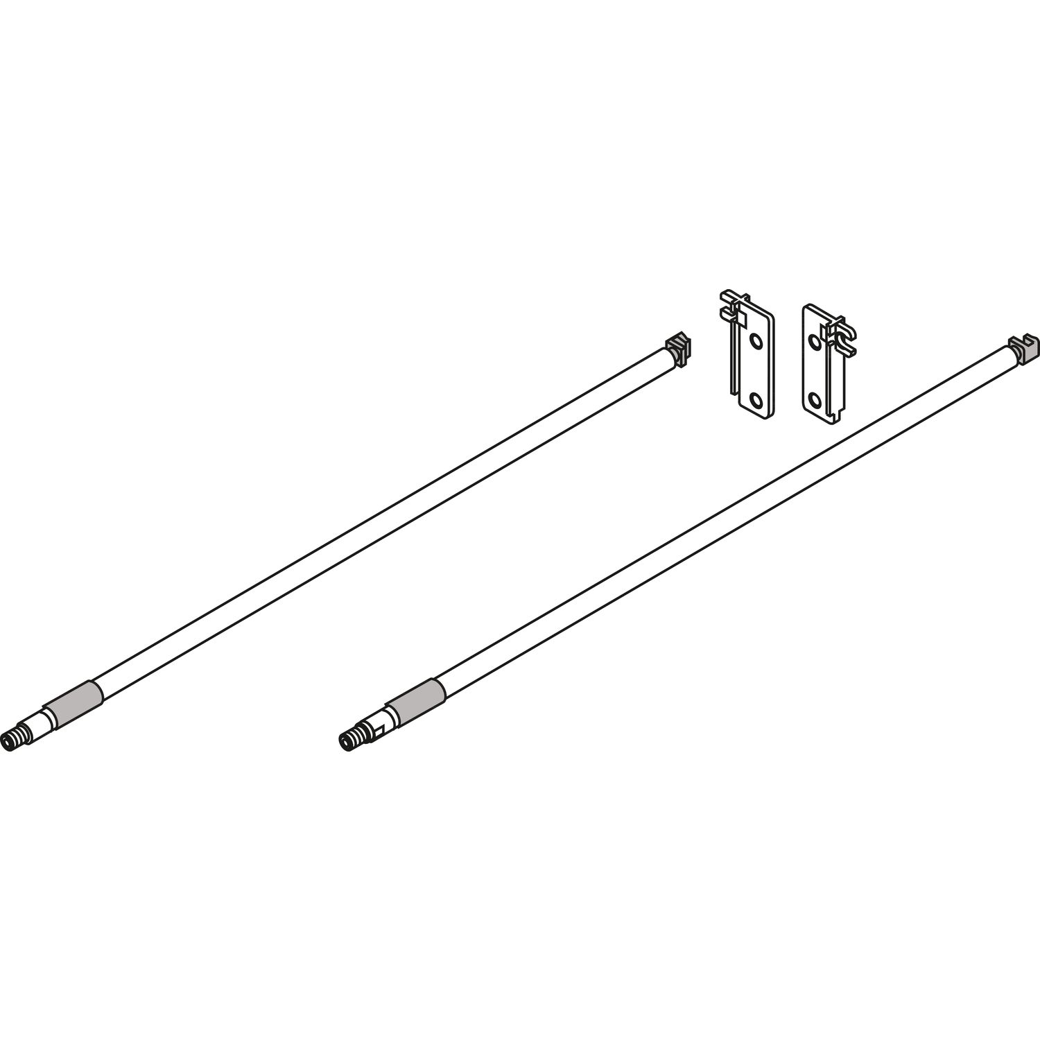 BLUM Metabox Set de rails pour tiroir frontal blanc crème