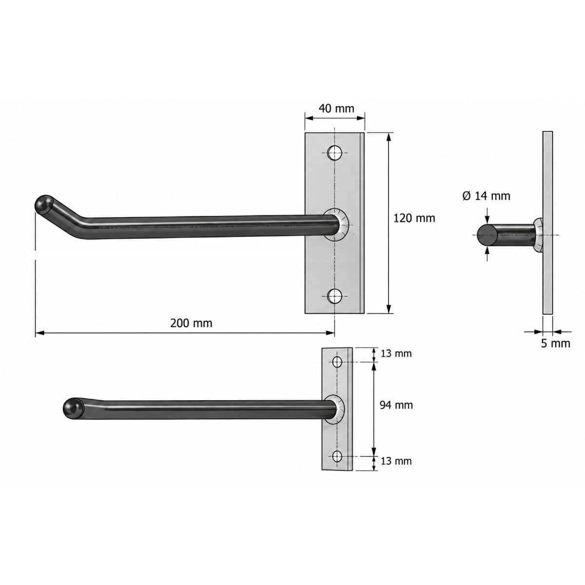 Alberts Felgenhalter-Set aus Stahl mit PVC Schutz