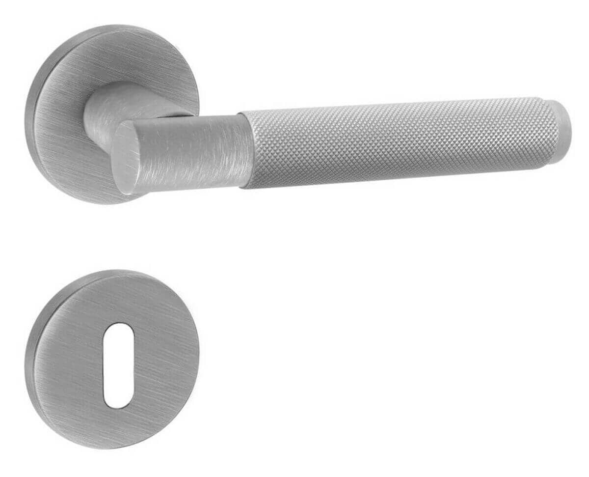 Fimet Türdrücker MARION 1444 aus Messing, BB - Buntbart - Chrom satiniert