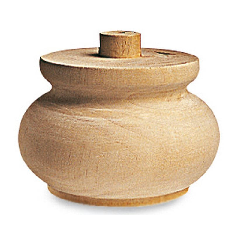 Gedotec Möbelfuß CLAUDIA aus Holz mit Holzdübel, Ø 75 - 110 mm